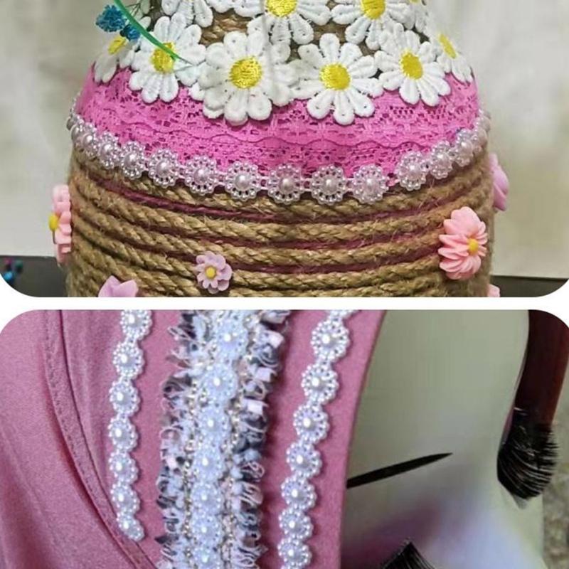 Imitation Pearls String Beads Chain for Art Craft 25M Artificial Pearls Beads Chain for Bridals Dress Wedding Decoration