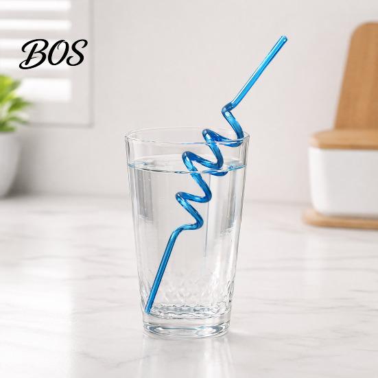 Creative Plastic Straws 10PCS Spiral Straws, Colorful Twisted Translucent Drinking Food-Grade And Cold Drink PETG Reusable Party Accessories