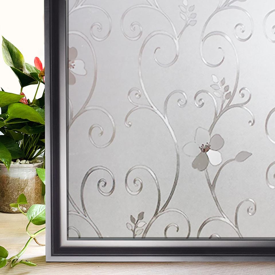 Matte Fensterfolie, Sichtschutz, selbstklebend, statisch haftend, 3D-Buntglas, dekorativer Regenbogen-Aufkleber, abnehmbare Anti-UV-Vinylabdeckung