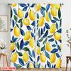 2 Stück, 2D-Flachdruck Vorhänge Rollos Lemon Harmony Vielseitiges Polyester (ohne Stange) Außendekorationen Ldeal für