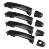4 Pcs Exterior Rear Door Handle with End Cap Black For for Toyota Camry 2012-2017 69210-06200 69210-60170 Outer Accessories
