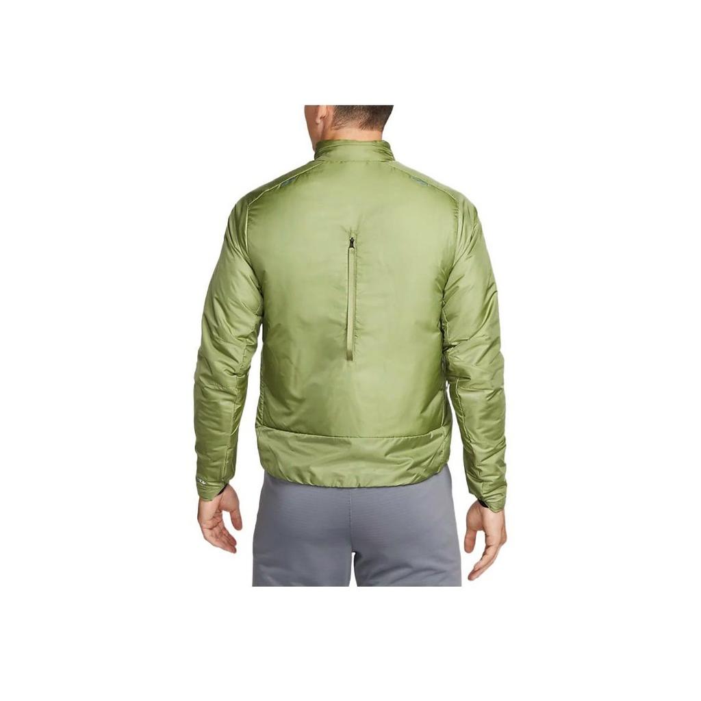 Nike Solid Color Hooded Zip Down Jacket Men Outerwear Crocodile-Green DD5668-334