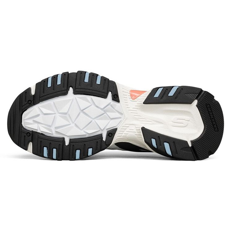 Skechers Stamina V2 Mecha Shoes II Fabric Synthetic Leather Trendy Versatile Casual Low-Top Dad Shoes Women sneakers White Black 149510-WCC