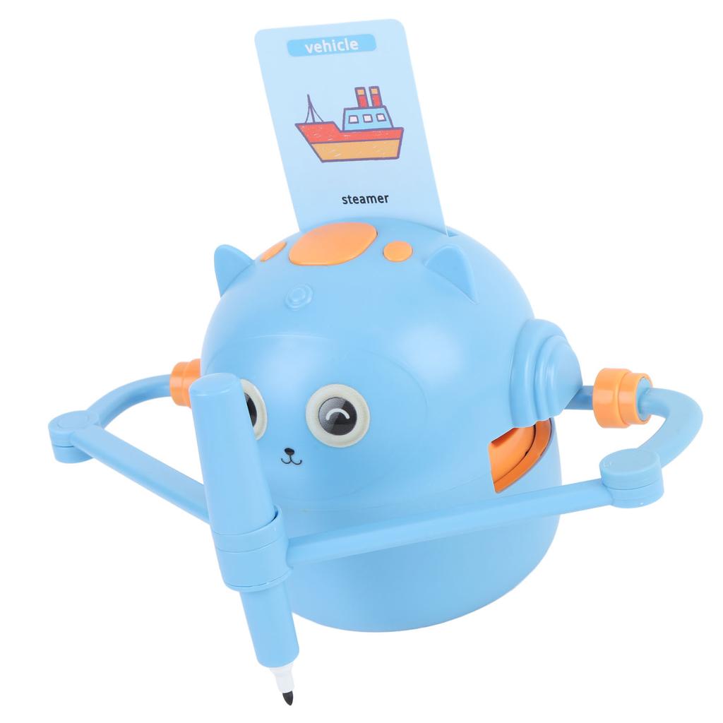 Intelligenter Zeichenroboter für Kinder, Lernroboter-Spielzeug zum interaktiven Malen, mit zwei Stiften, 100 Lernwortkarten, für Kinder 5 6 7 8 9