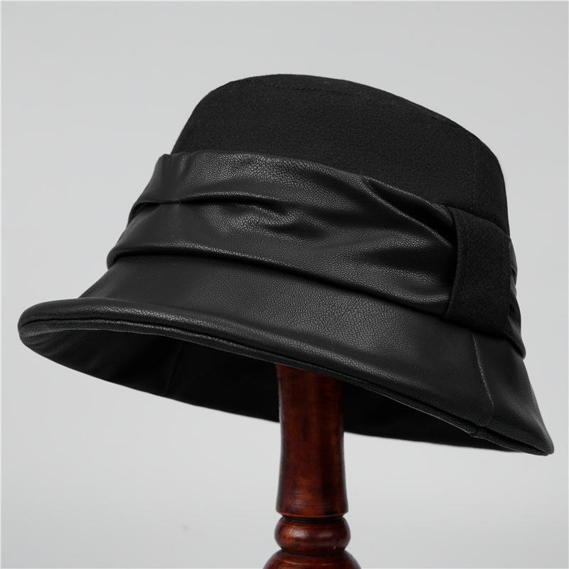 Hat women's autumn and winter new bucket hat fashion basin hat to keep warm in winter