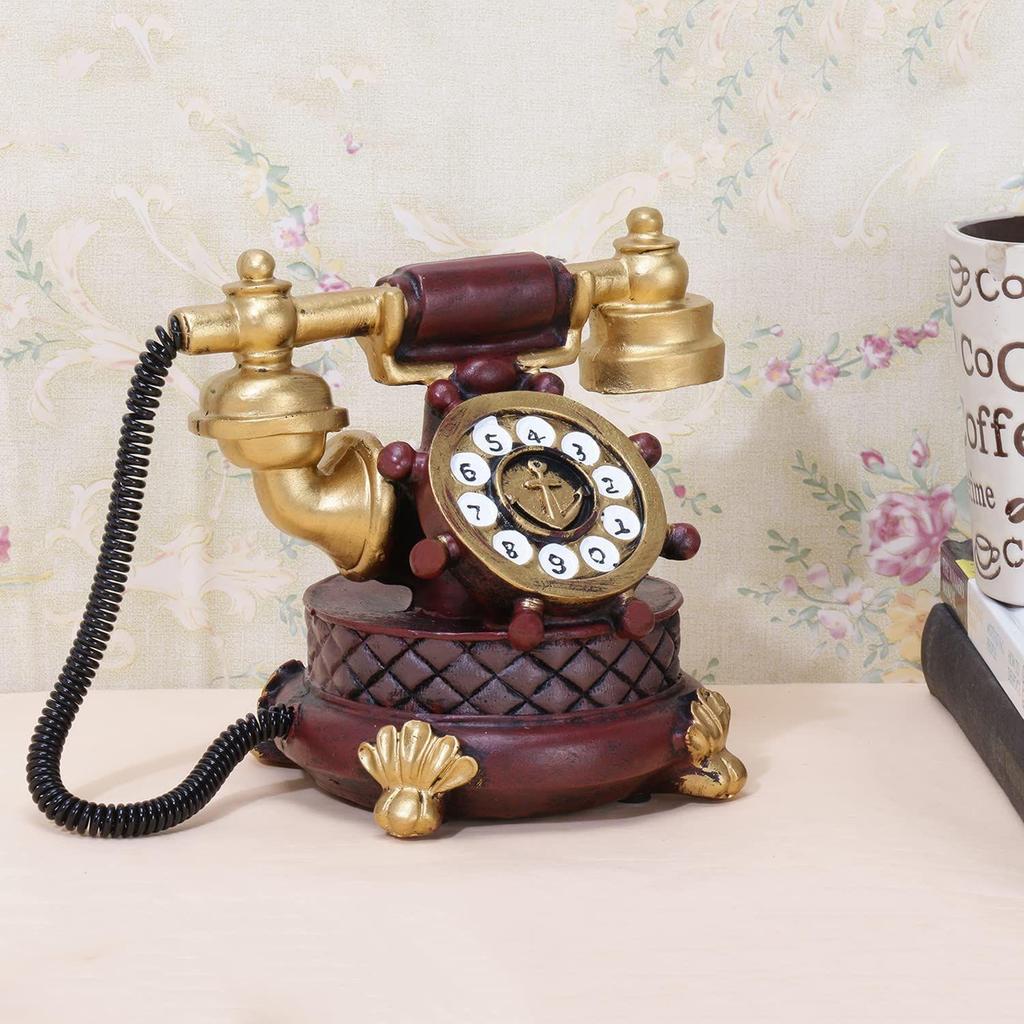 Showpiece for Home Decor  Living Room Bedroom  Decoration Gifting Items for Friend Family  Vintage Telephone Decorative Accent