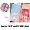 Cute Children Wearing Nails Cherry Love Heart Nail Tips Hot Long Nail Sticker  for Girls Students