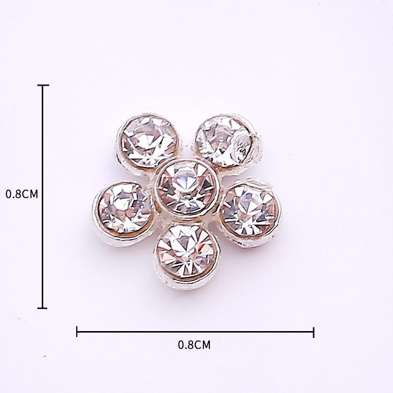 

Engood 50Pcs Rhinestones Hear Flower Button Sewing Trim & Embellishments Craft Buckle for DIY Hair Home Handmade Wedding Decor