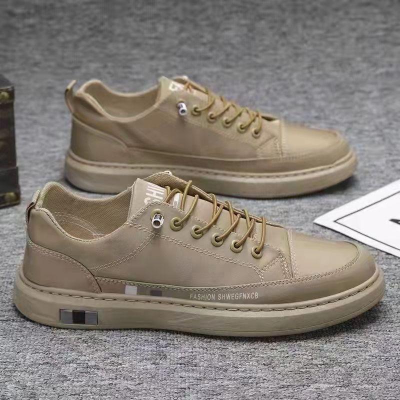 

Fashion Men s Casual Board Shoes 2025 Autumn New Arrival Ice Silk Breathable Fashion European Style Wholesale Men s Footwear 39 хаки