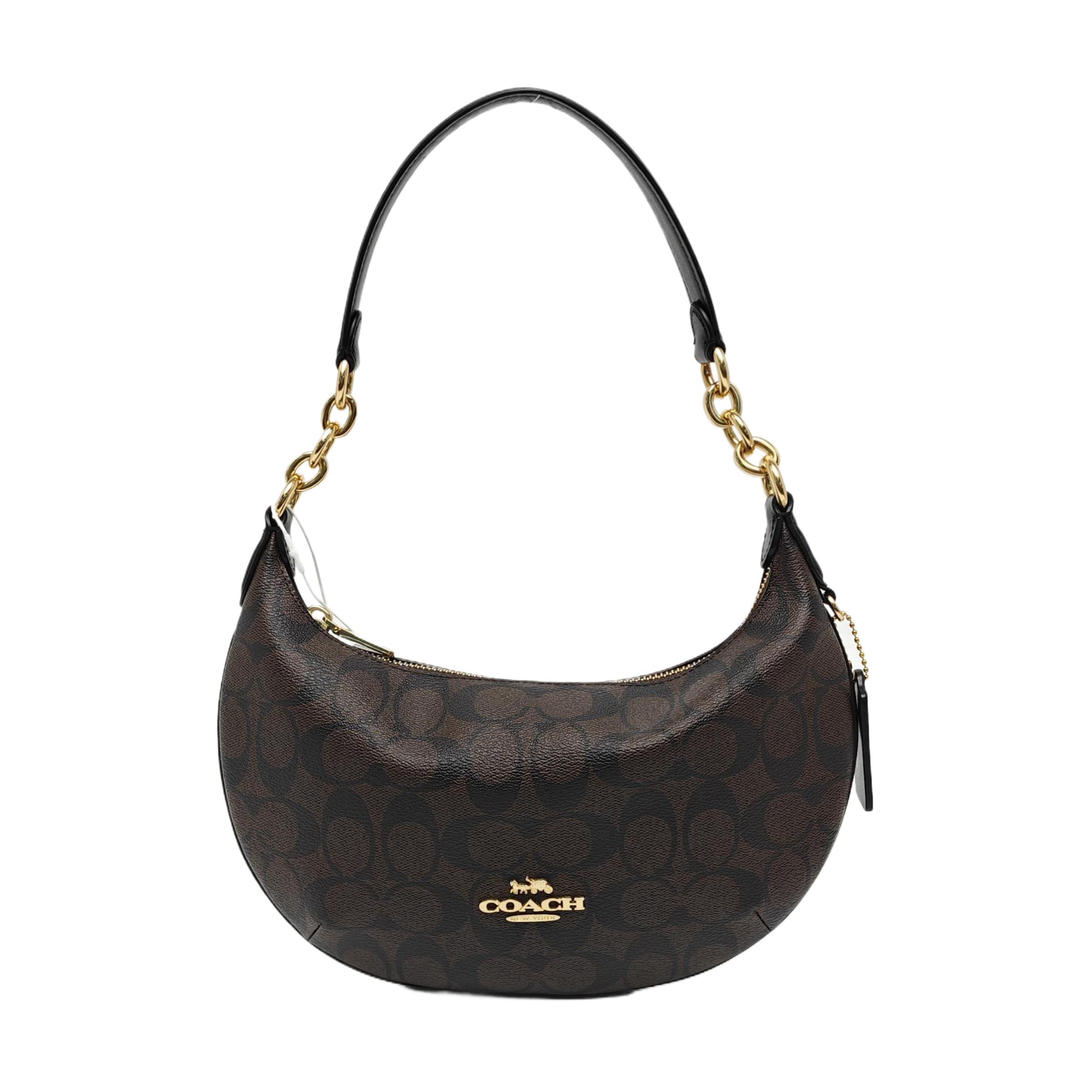 [Pre-Owned] Payton 21 Classic Monogram Zipper Closure Coated Half-Moon Bag - Excellent #CEDZCZ ONE SIZE