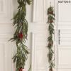 Artificial Rattan PE Leaf Vines: Wall & Door Hanging for Christmas and Festive Decor