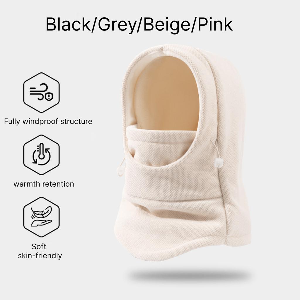 Balaclava Ski Mask Head Face Cover Scarf Soft Neck Warmer Hooded Cap Winter Windproof Hat for Outdoor Cycling Ski Snowboarding