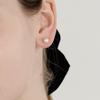 NUOY (Silver 925) Shiny White Freshwater Pearl Earrings 6mm