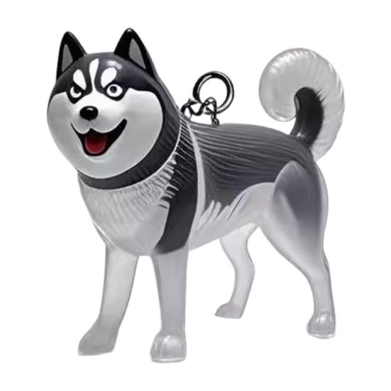 Dog Hair Collector Keychain Dog Shape Charm Keychain Memorial Storage Box Transparent Pet Fur Keepsake Capsule Memorial Gift for Pet Lovers