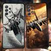 Phone Case for Samsung Galaxy A55 A53 A52 A52S A51 A41 A35 A32 A25 A23 A15 A13 A71 A72 5G Soft TPU Shell Fighter Plane Funda Bag