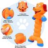 Dog Squeaky Toys Interactive Dog Toys - 3 Pack Rubber Chew Toys for Indoor Dogs to Chase, Fetch and Exercise, Medium & Large Dogs Toys for Boredom Rel