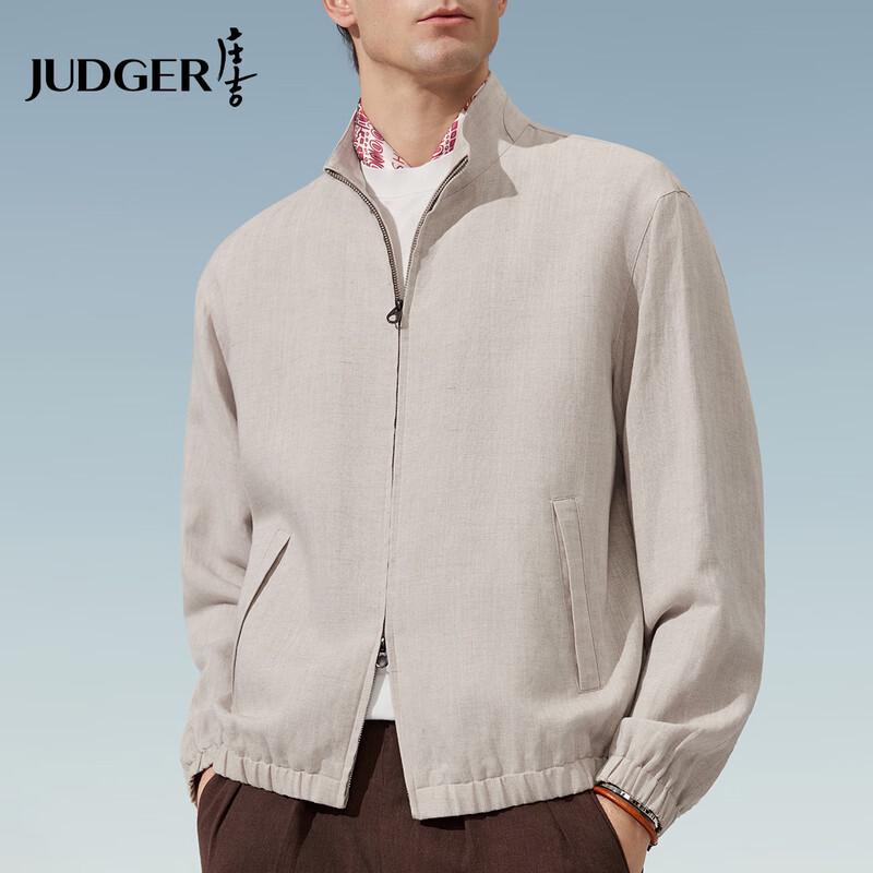 

Judger Men s Linen Tencel Stand Collar Jacket XL