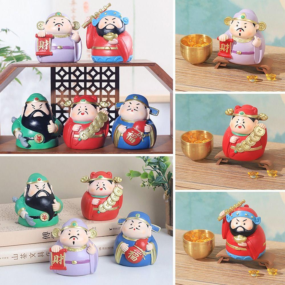 

The God of Wealth Figurines Cute Auto Interior Ornament Miniatures Car Dashboard Toys