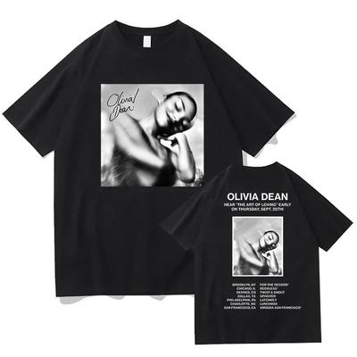 Tees Fashion Olivia Dean The Art of Loving T-Shirts Baumwolle Locker Damen_Herren T-Shirts Freizeit Oversized Unisex Kurzarm