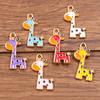 10Pcs 15* 24mm DIY Oil Dripping Animal Giraffe Pendant