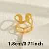 18K Gold-Plated Titanium Stainless Steel Open Ring for Women