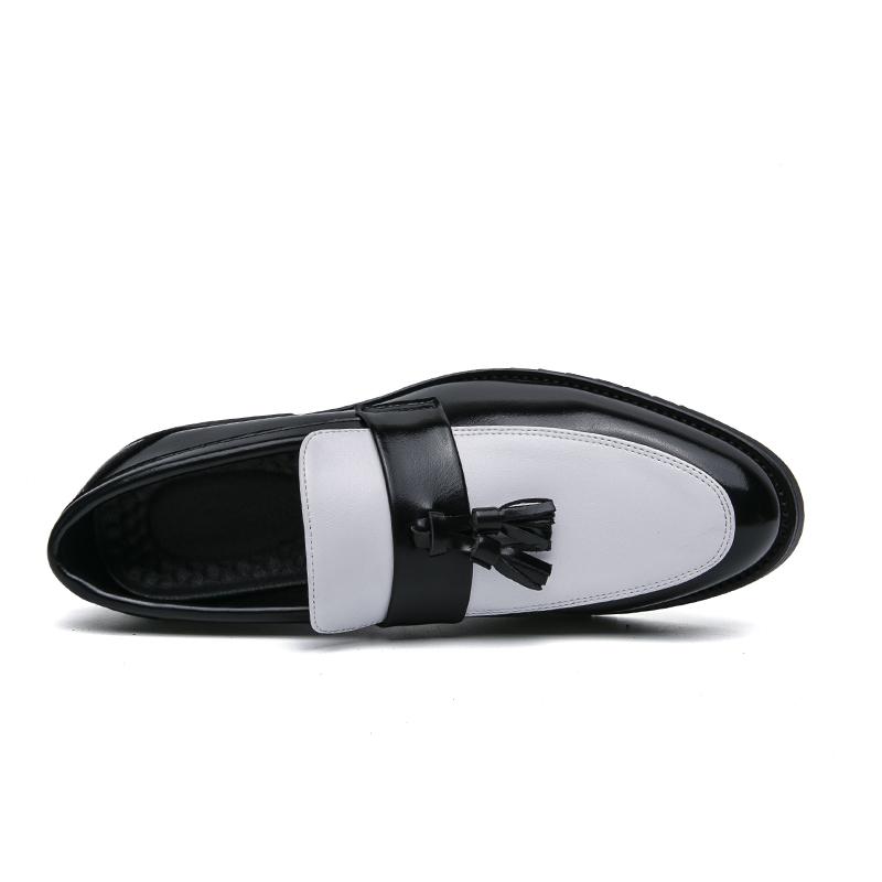 Fashion Leather Shoes For Man Genuine Leather Big Size High Quality Designer Formal Shoes Tassels Slip On Fashion Business Oxford