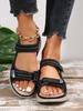 Large Size Sports Sandals for Women's Summer New Fashion Flat Velcro Sandals for Women