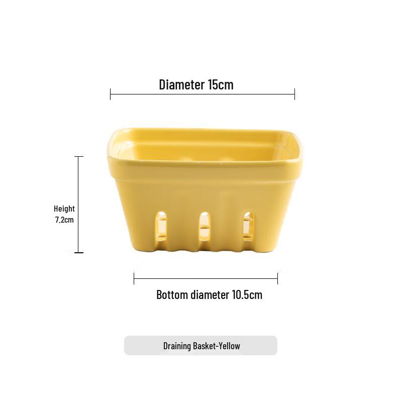 ZISIZ Nordic Ceramic Fruit Drain Basket