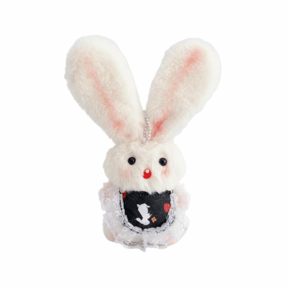 Cartoon Design Plush Rabbit Keychain Cute Long-eared Rabbit Pendant Stuffed Keyring  Couple Items
