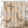 Elegant Butterfly Moth Design Shower Curtain Waterproof Bath Decor Decoration