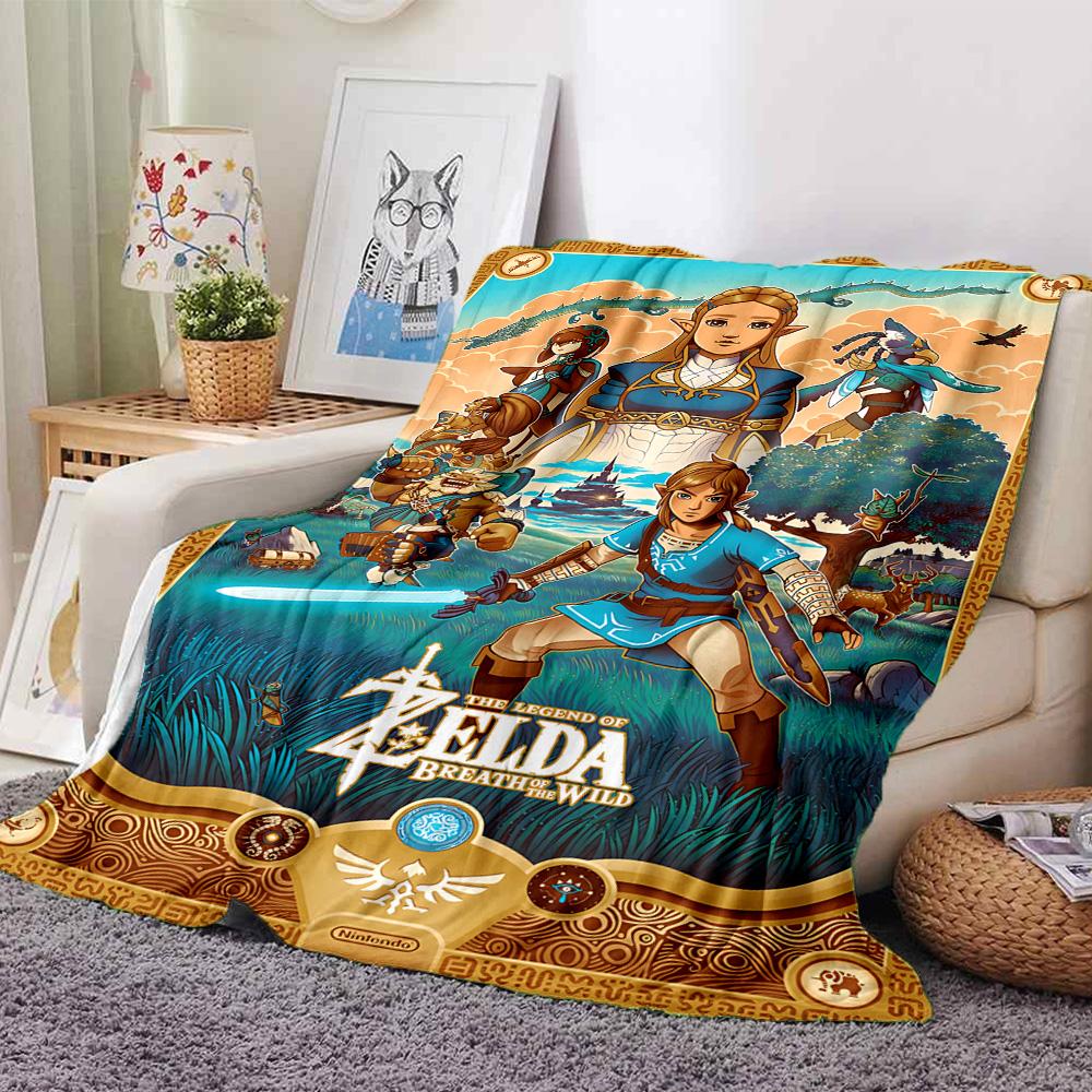 1pc Triforce Symbol flannel Blanket for Super Soft Cute Comfort Blanket for Travel Bedding Couch Sofa Blanket Y82556