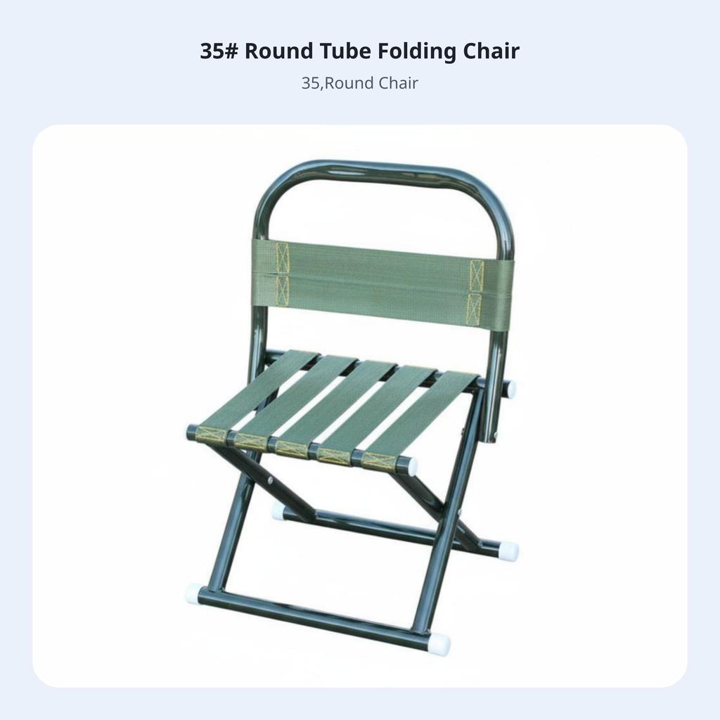 Foldable Stool With Spinerest Foldable Design Foldable Chair With Spinerest Space-Saving Long-Lasting For Fishing