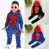 Unisex Kids Short Sleeve Hero Hoodie with Bat and Spider Mask Design