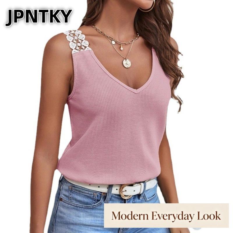 QICED Women's Fashion Casual Solid Color Print Blouses & Shirts