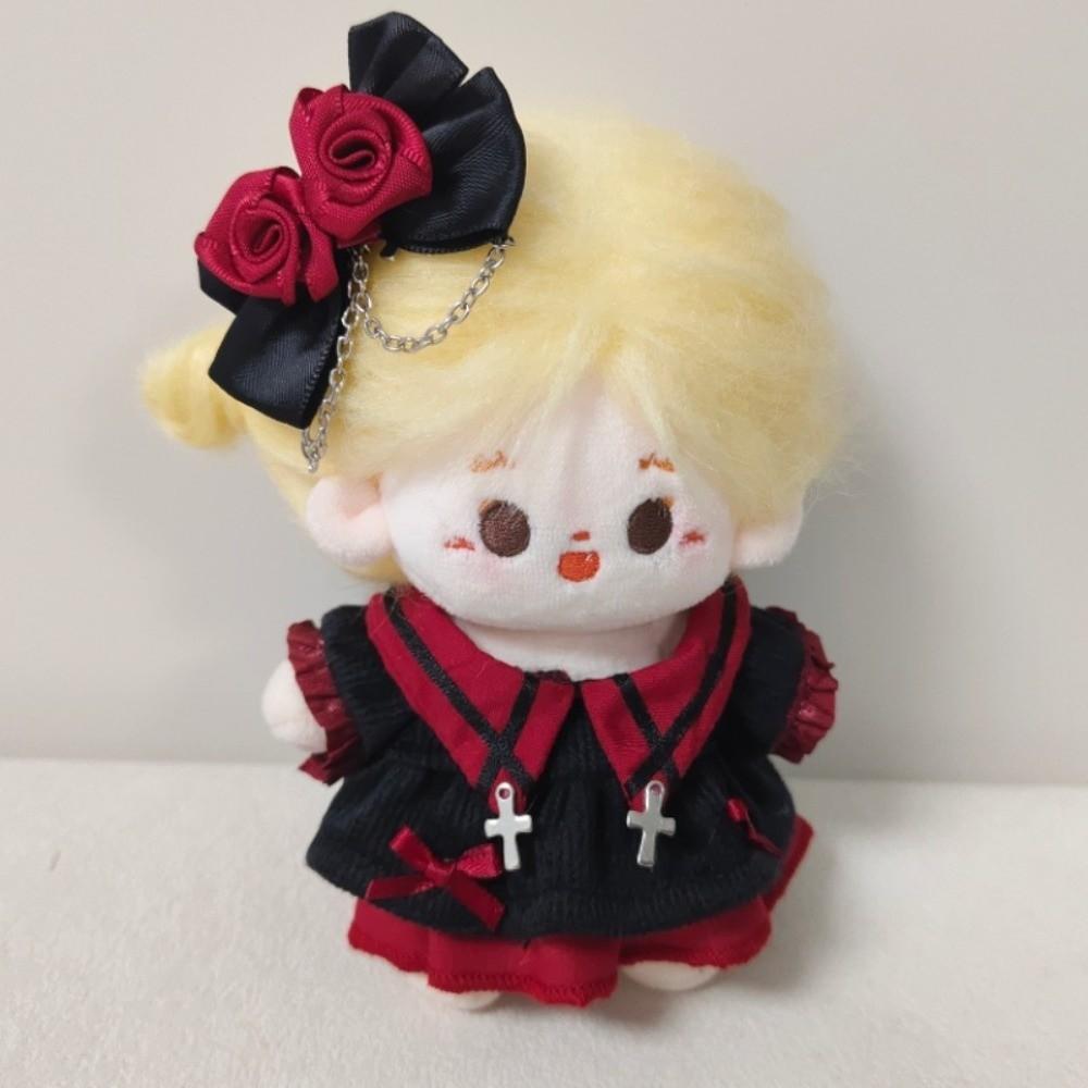 Cute Dress 10cm Cotton Doll Clothes Bow Hair Clip Doll Dress Up Set  10cm Cotton Doll