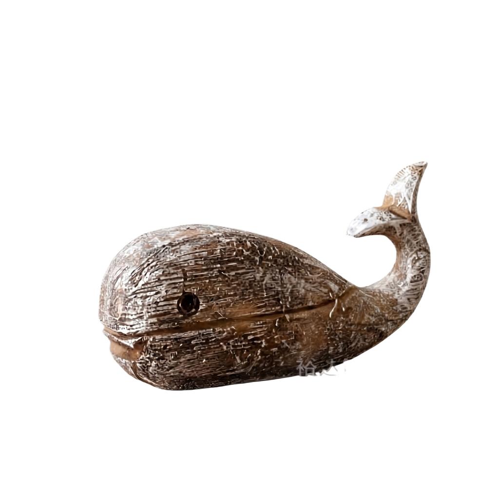 Resin Vintage Whale Ornament — Home Decor, Living Room, Study, And Desktop Statue