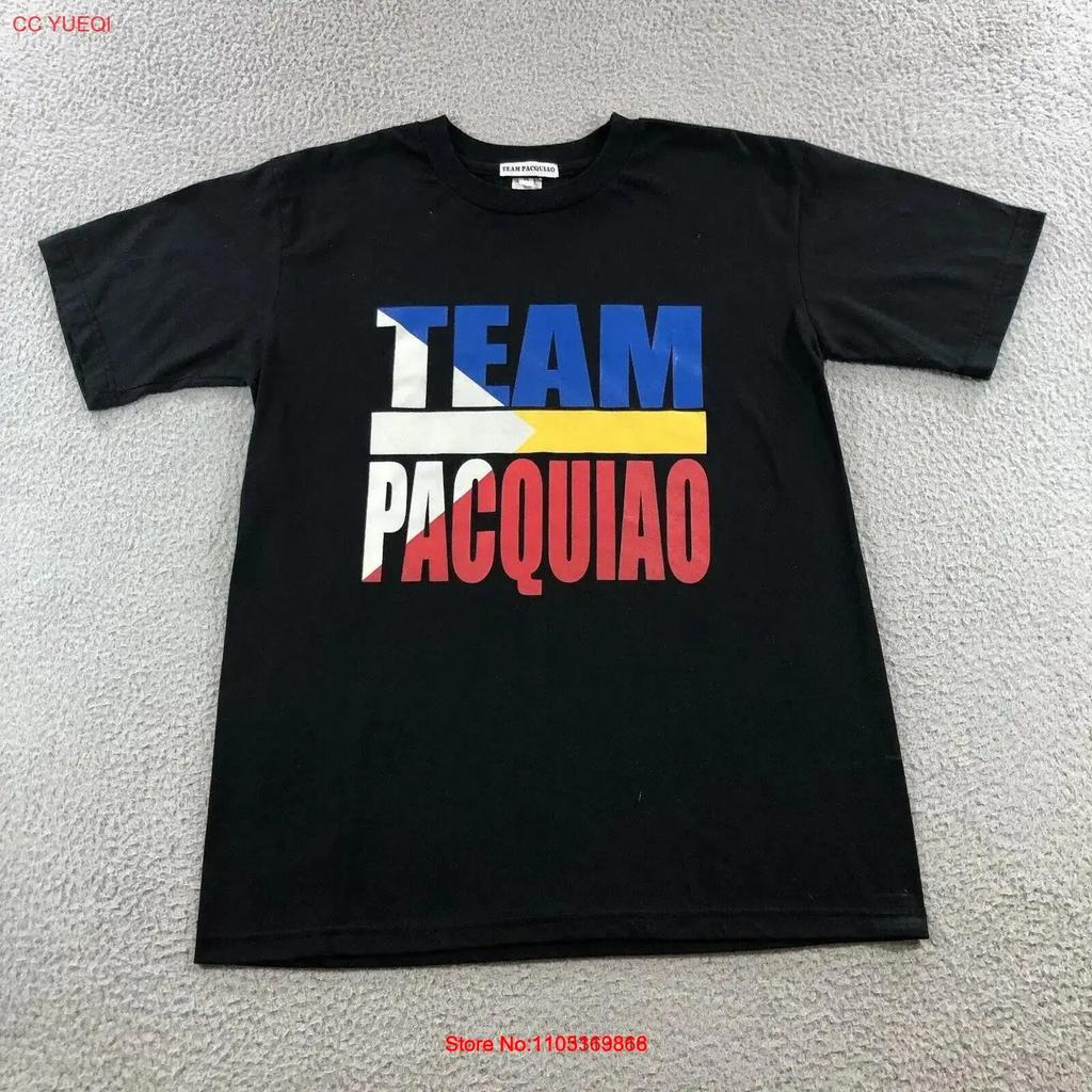 Unisexny Pacquiao T-Shirt Unisex S M Schwarz Team Vintage Grafik Mann Lässig Mode Bequem Designer Kleidung Streetwear