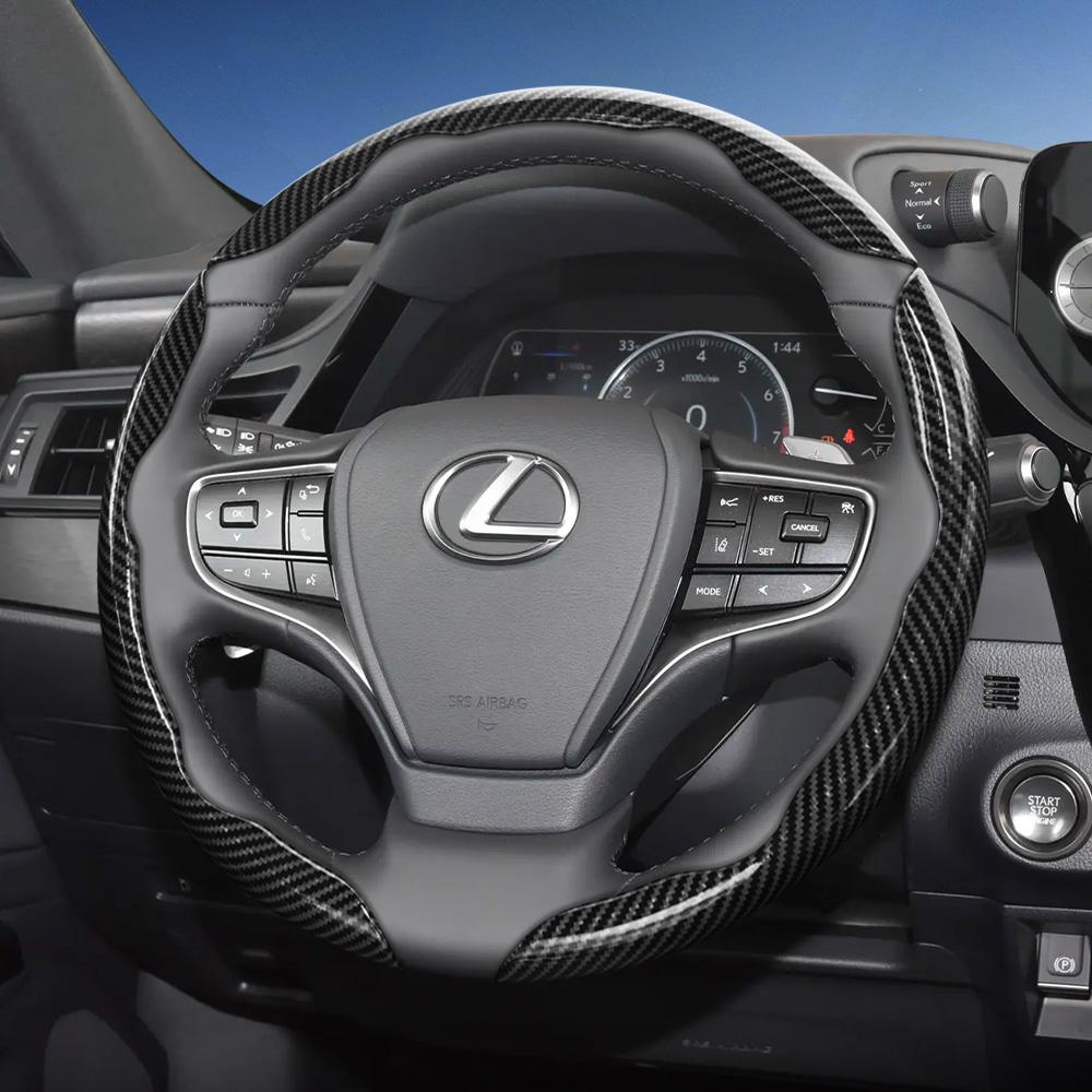 Alkalmas Lexus Szénszálas Textúrájú Kormánykerék Borítás Szegecselt Gyorskioldó Kialakítással, Tartós, Olyan Modellekhez, Mint az Rx Nx Es Gx Lbx Ux Is Rz