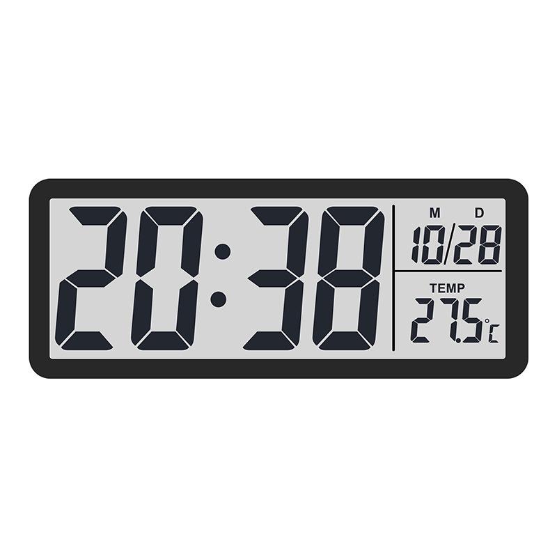 Einfache LCD-Uhr Wohnzimmer Wanduhr Multifunktionale Temperatur- und Feuchtigkeitsanzeige Uhr