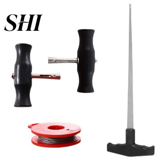 Wire Drawer Tool 1 Set Car Windshield Removal High Hardness Non-slip Professional Ergonomically Designed Glass for Auto
