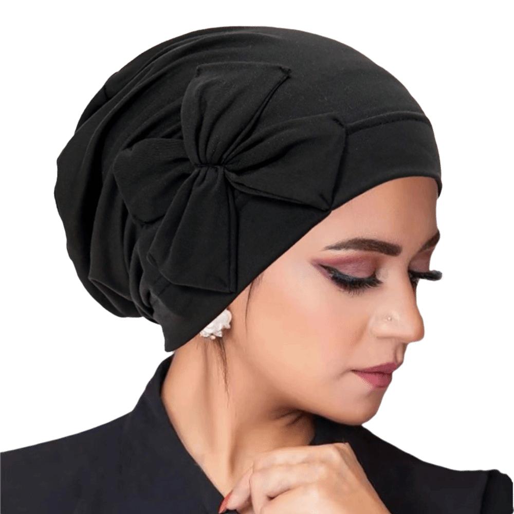 Soft Bowknot Turban Elastic Indian Bonnet Headscarf Fashion Chemo Cap
