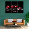 Three Piece Picture Canvas Print Stones Zen Spa Candles