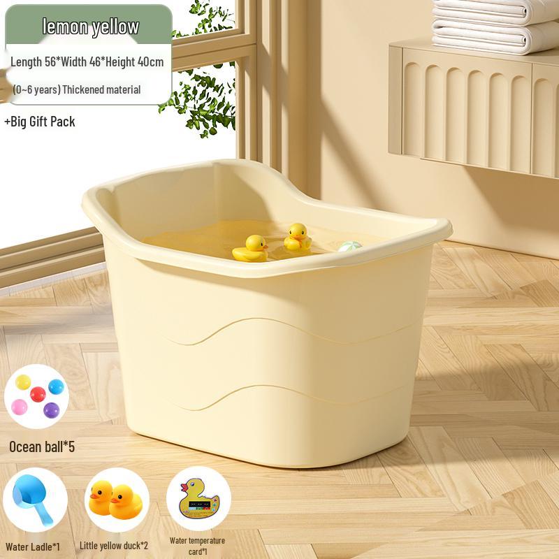 Large Infant & Child Soaking Bathtub - Full Body Bath Tub for Home