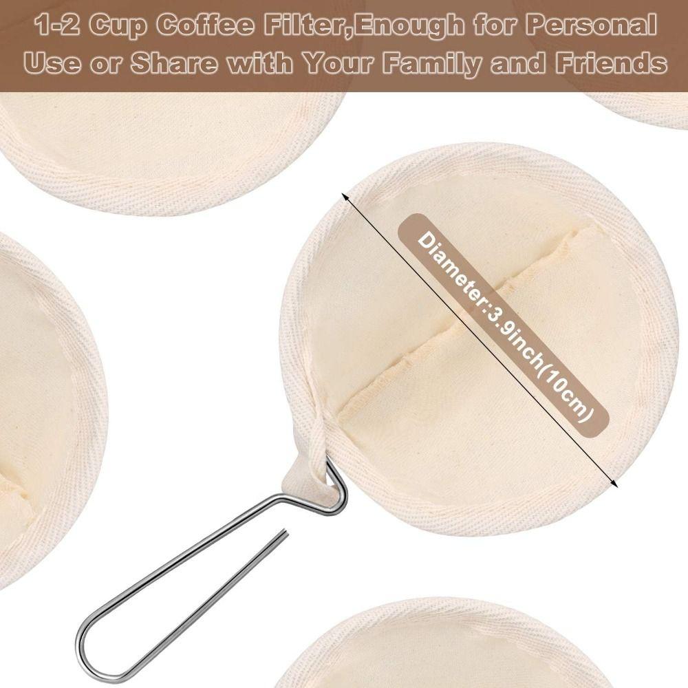 Flannel Cloth Strainer Coffee Strainer Pouch Reusable Tea Filter Dripper Coffee Filter Bag Home