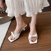 Fashion 2025 Fashion Versatile Sandals Comfort Lightweight Womens High Heels New Simple Fashion Women Shoes Retro Women Slipper