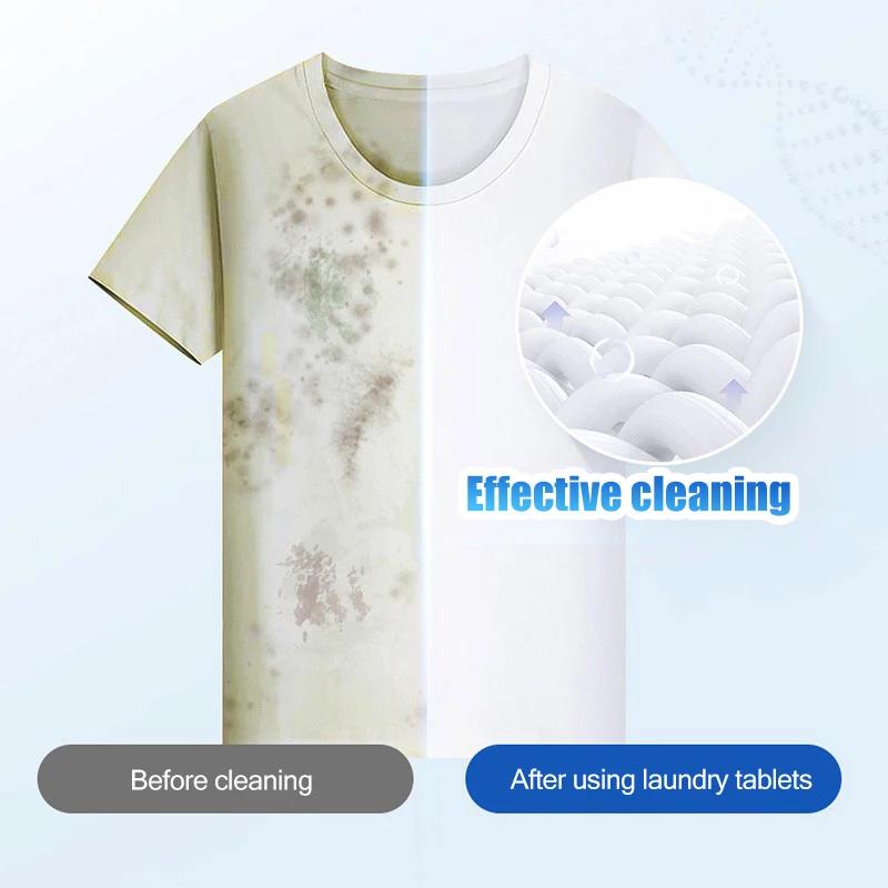30pcs Laundry Powder Nano Ultra Concentrated Laundry Soap Mild Laundry Powder Tablets Cleaning Products Washing Machine Supplies