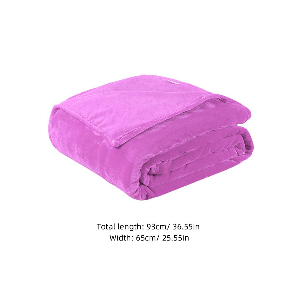 Coral Fleece Blanket 65X93Cm Light Purple Warm Winter Camping Travel Home Use Soft Flannel Blanket