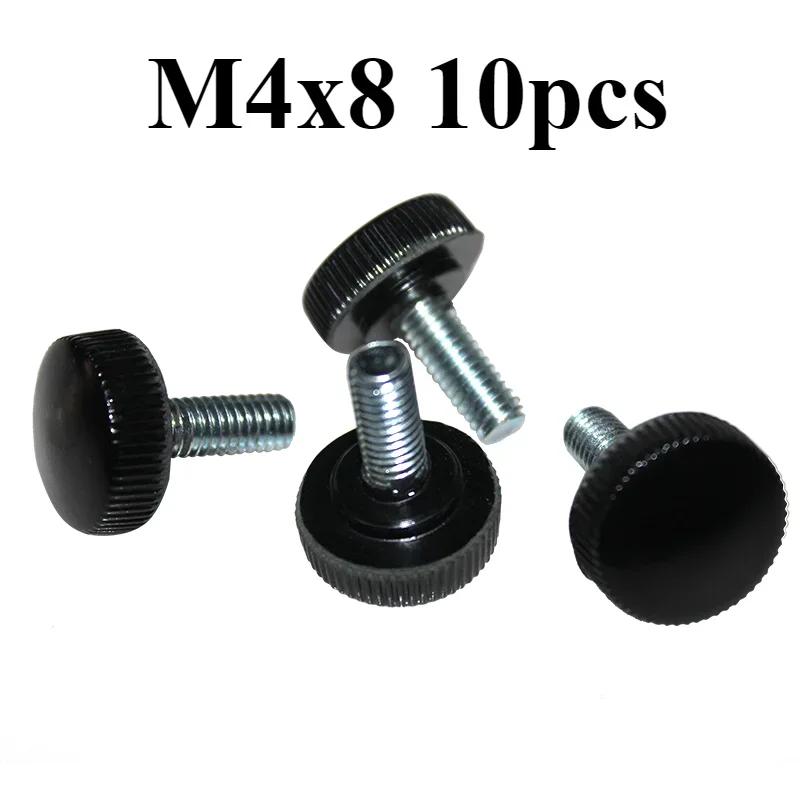 4.8 Grade carbon steel Screw Screw Bolt M3 M4 Metric Male x 6-35mm Thread Legnth With phenolic plastics knurling Head