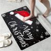 1Pcs Anti Fatigue Kitchen Rugs,Santa Claus Hat Print Waterproof Non-Slip Thick Cushioned Kitchen Mat Heavy Duty Comfort Standing Mat for Kitchen