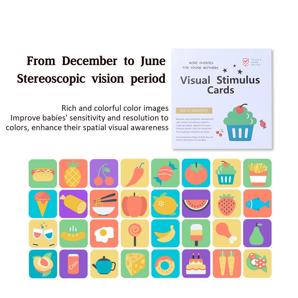 Baby Visual Stimulation Card Toy Black And  Cards High Contrast Visual Stimulation Shape Card  Toys